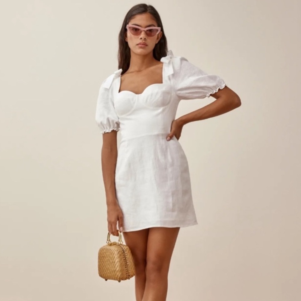 Reformation spring linen dress size 6